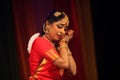 Bengaluru, INDIA Ã¢â¬â October 30,2019: A young bharatnatyam dancer performs during `SthreeratnaÃ¢â¬â¢